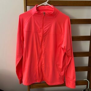 Tangerine Athletic Jacket with Zipper in Front